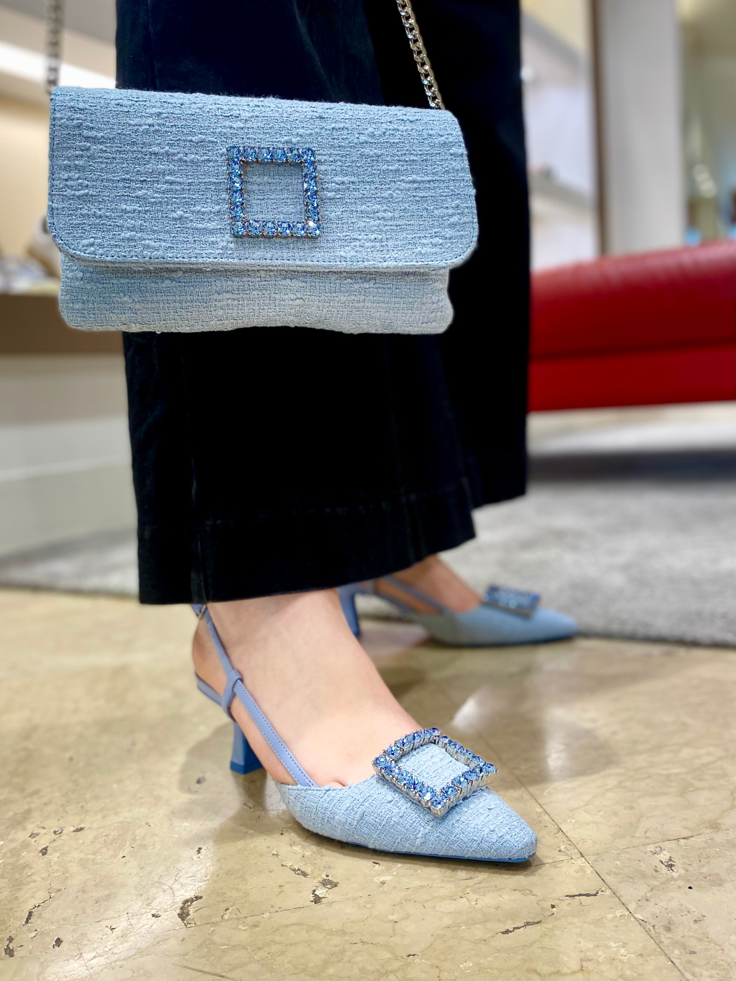 Décolleté Slingback Donna Festa Stefi Pan Xeno Nappa Xeno con Fibbia gioiello pe25 - Calzature Nucca