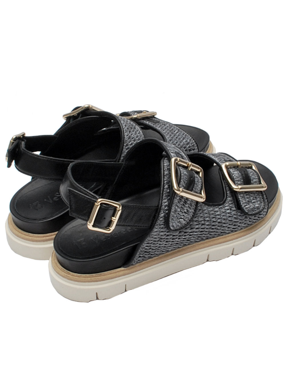 Sandali 13 Vestreet 253 Raffia Nera Pe25: Comfort artigianale e stile naturale