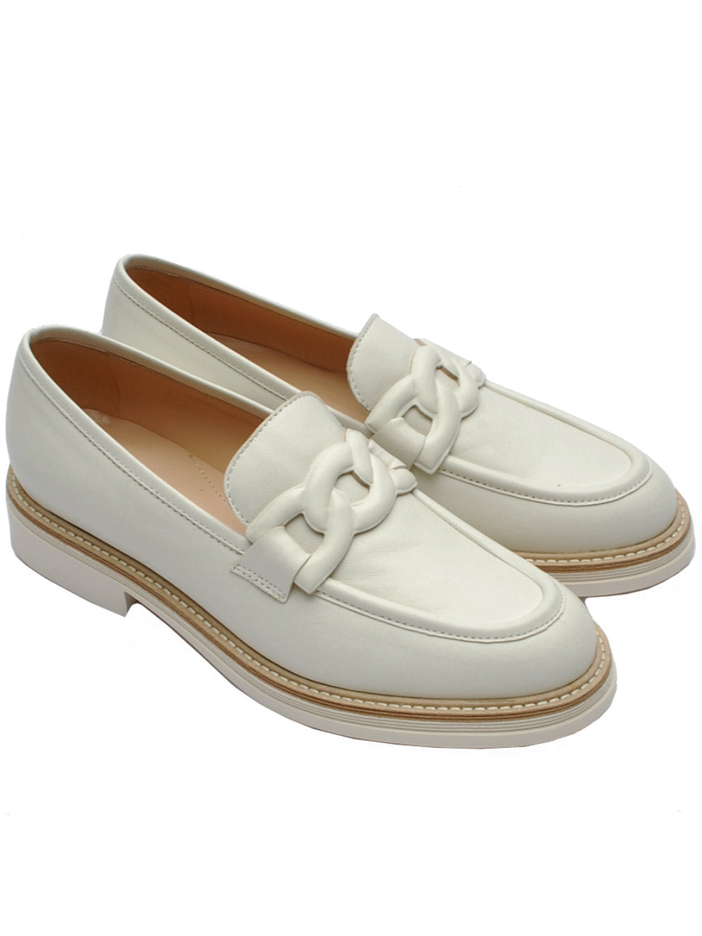 Mocassini Donna 13Vestreet 292 Vitello Latte Pe25 - Calzature Nucca