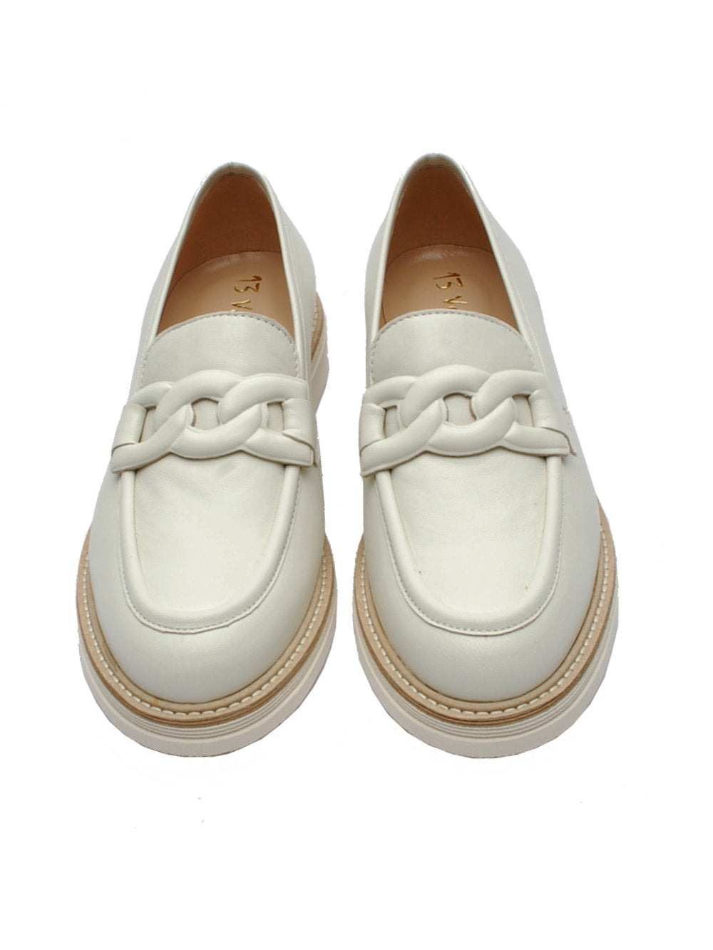 Mocassini Donna 13Vestreet 292 Vitello Latte Pe25 - Calzature Nucca