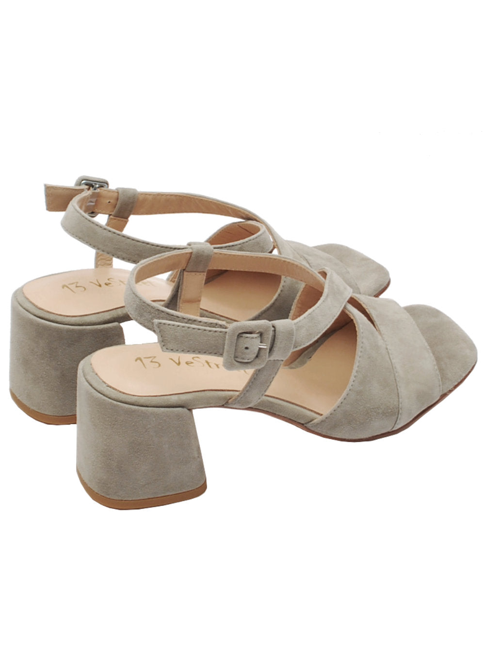 13 vestreet sandalo incrociato camoscio kaki 889 pe24
