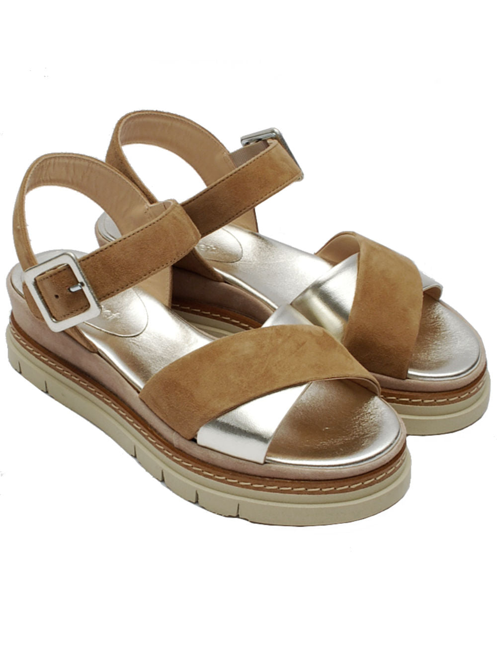 Sandali 13 Vestreet 928 Platino/Camoscio Pe25: Contrasti eleganti per un look distintivo