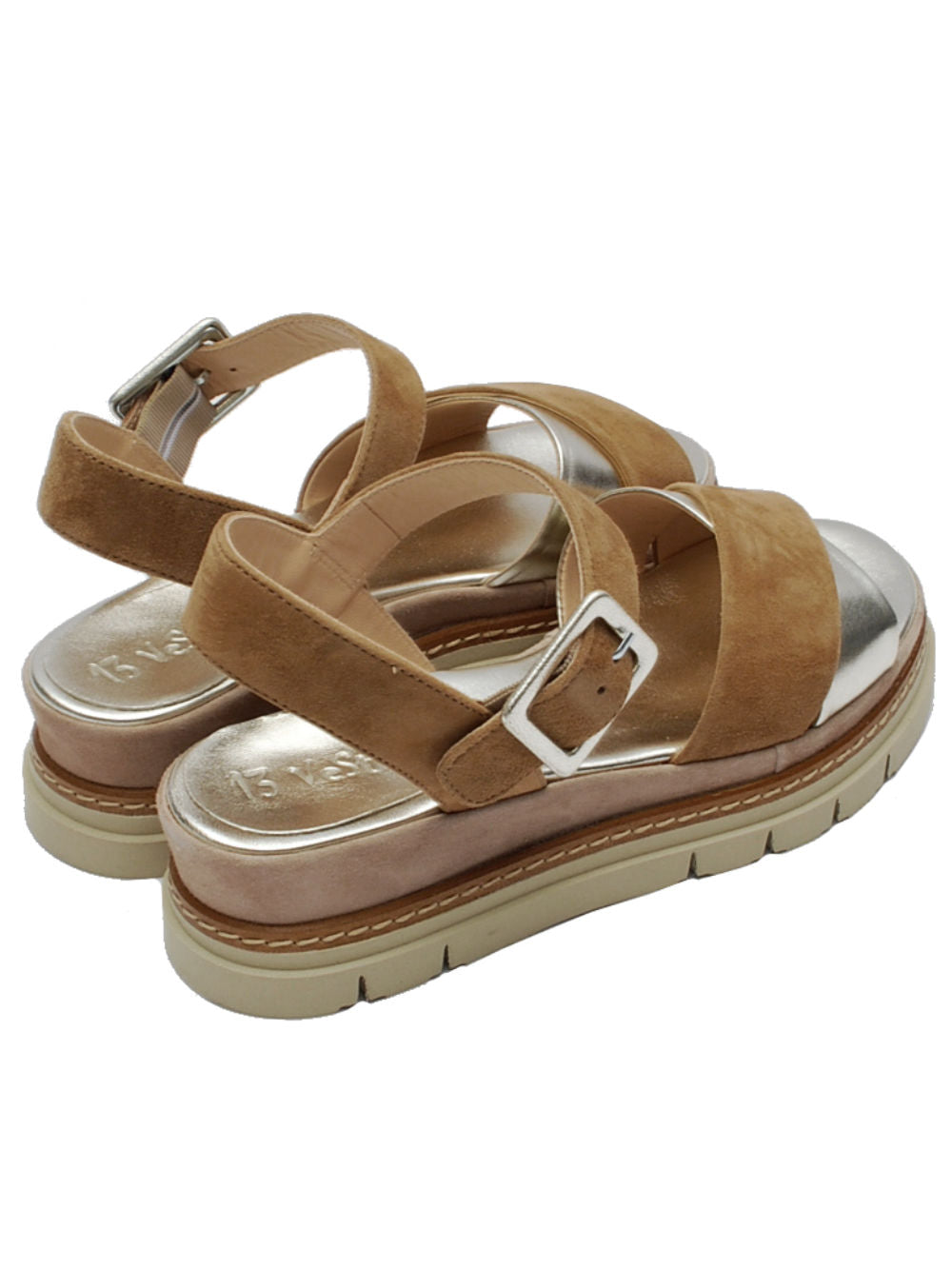 Sandali 13 Vestreet 928 Platino/Camoscio Pe25: Contrasti eleganti per un look distintivo