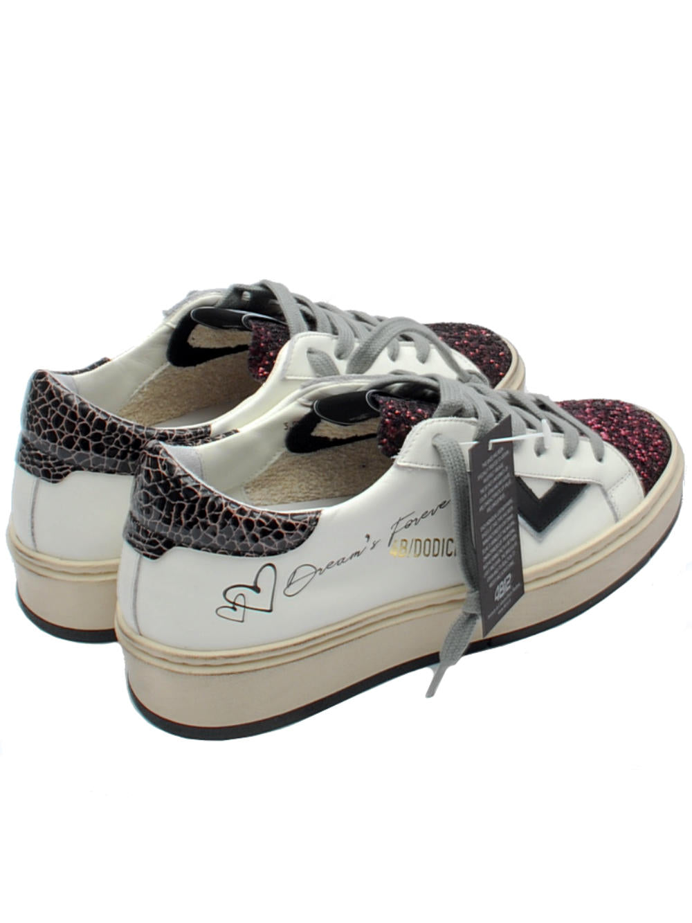 4B12 sneaker evo D316 bordeaux bianca ai24