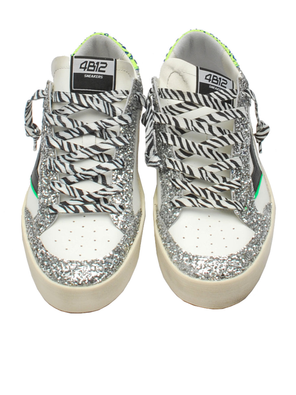4B12 sneaker kyle silver verde fluo d864 pe24
