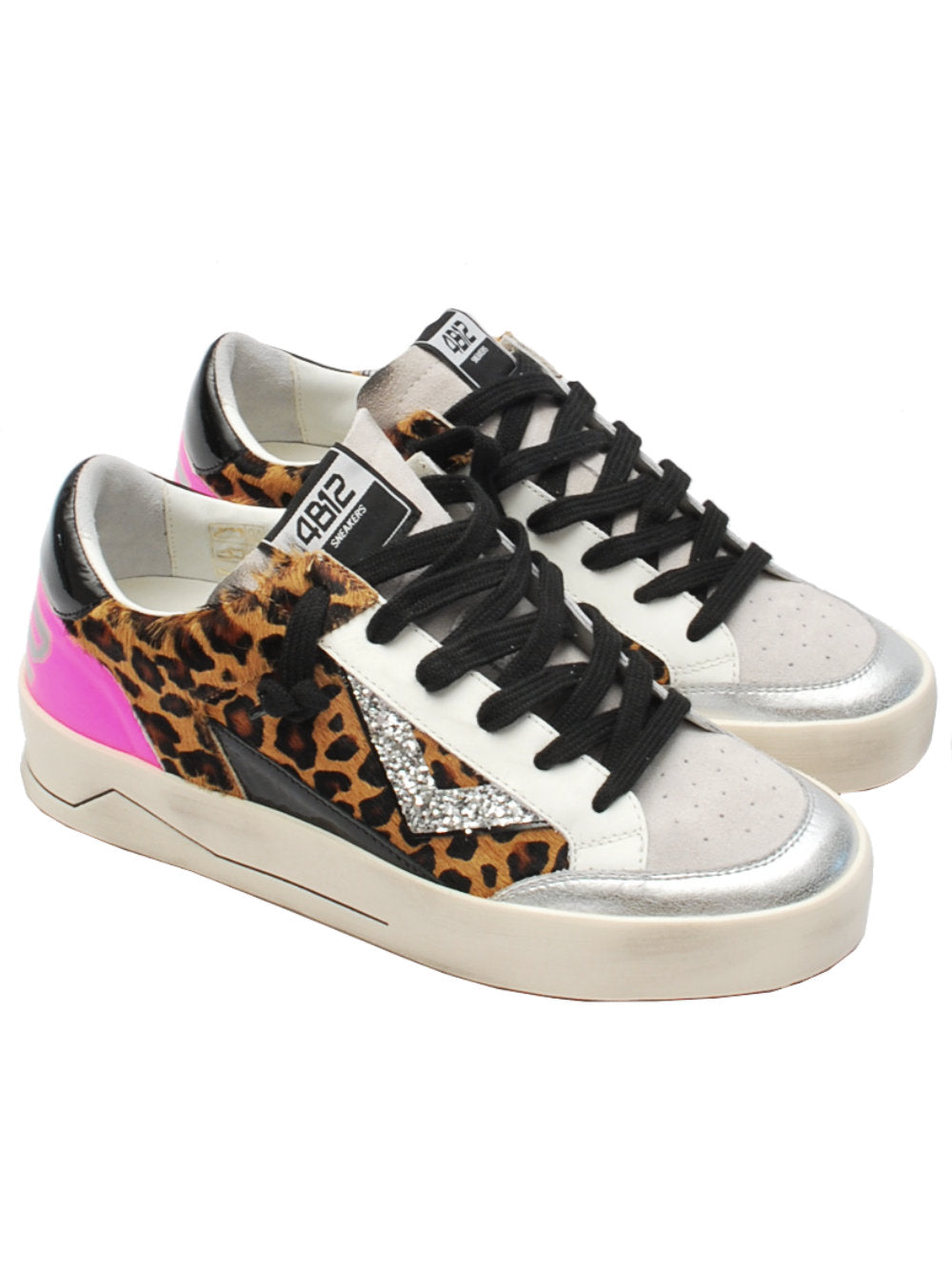 4B12 sneaker kyle leopardata fucsia d889 ai24