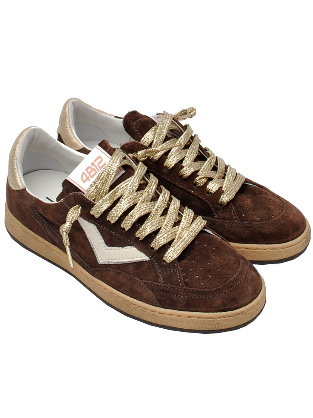 Sneakers Donna 4B12 Playnew D2031 Coffee Ai26