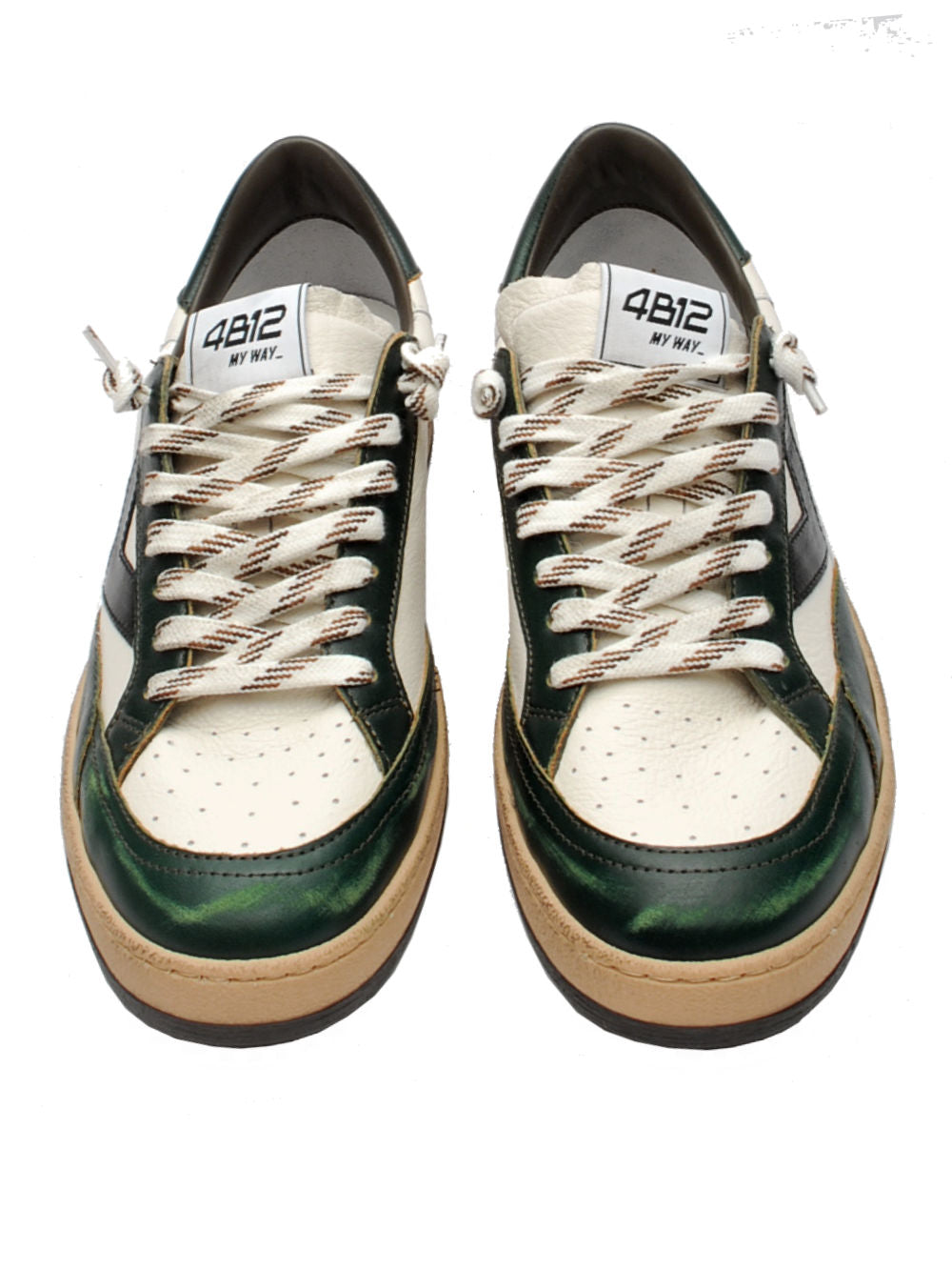 Sneakers Uomo 4B12 Playnew U1030 Pine White Ai26