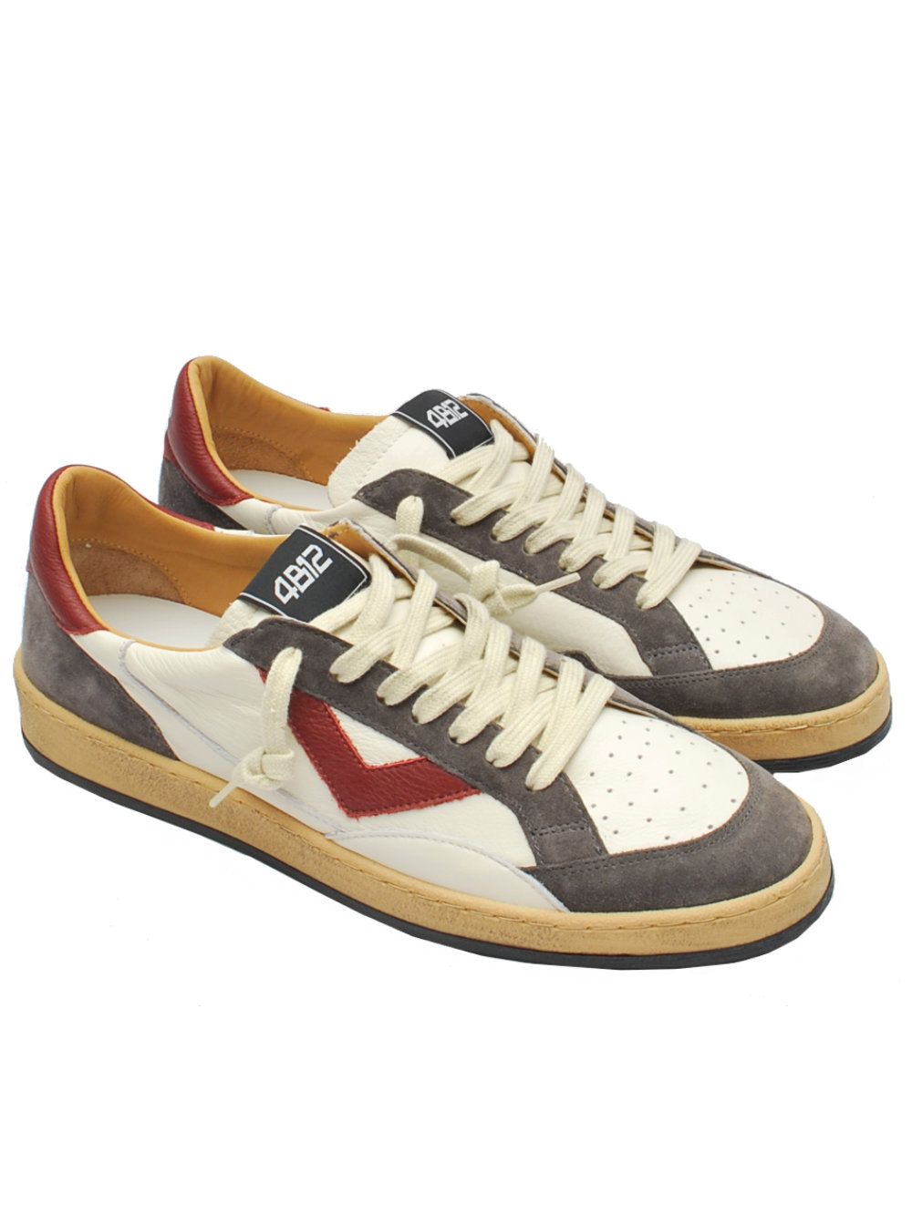 Sneakers Uomo 4B12 Playnew U123 Rubis Anthracite Ai25 - Calzature Nucca