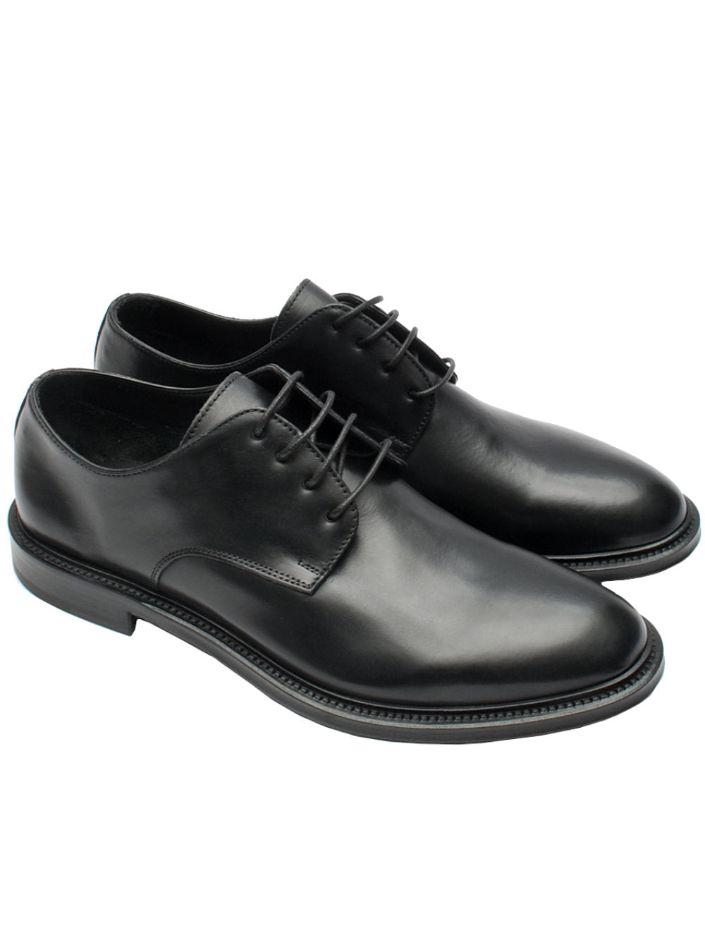 Scarpe Allacciate Uomo Artisti e Artigiani 10050 Vitello Nero Pe25 - Calzature Nucca