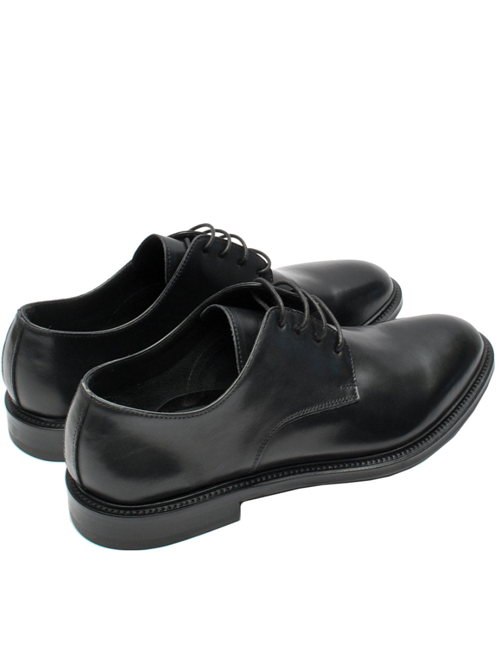 Scarpe Allacciate Uomo Artisti e Artigiani 10050 Vitello Nero Pe25 - Calzature Nucca