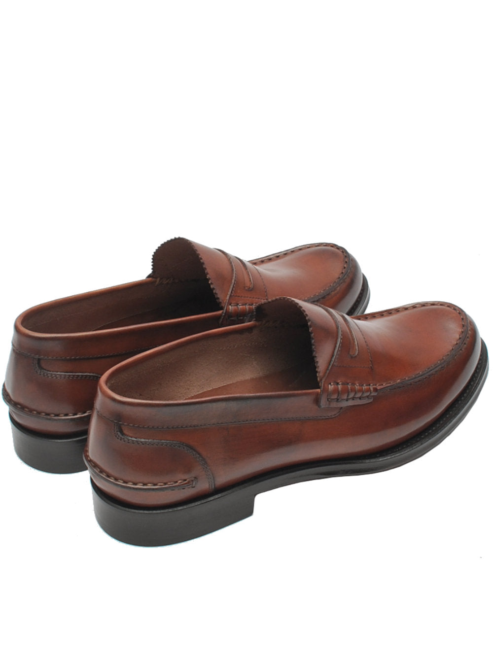 Mocassini College Uomo Artisti e Artigiani 12327 Vitello Brandy - Calzature Nucca