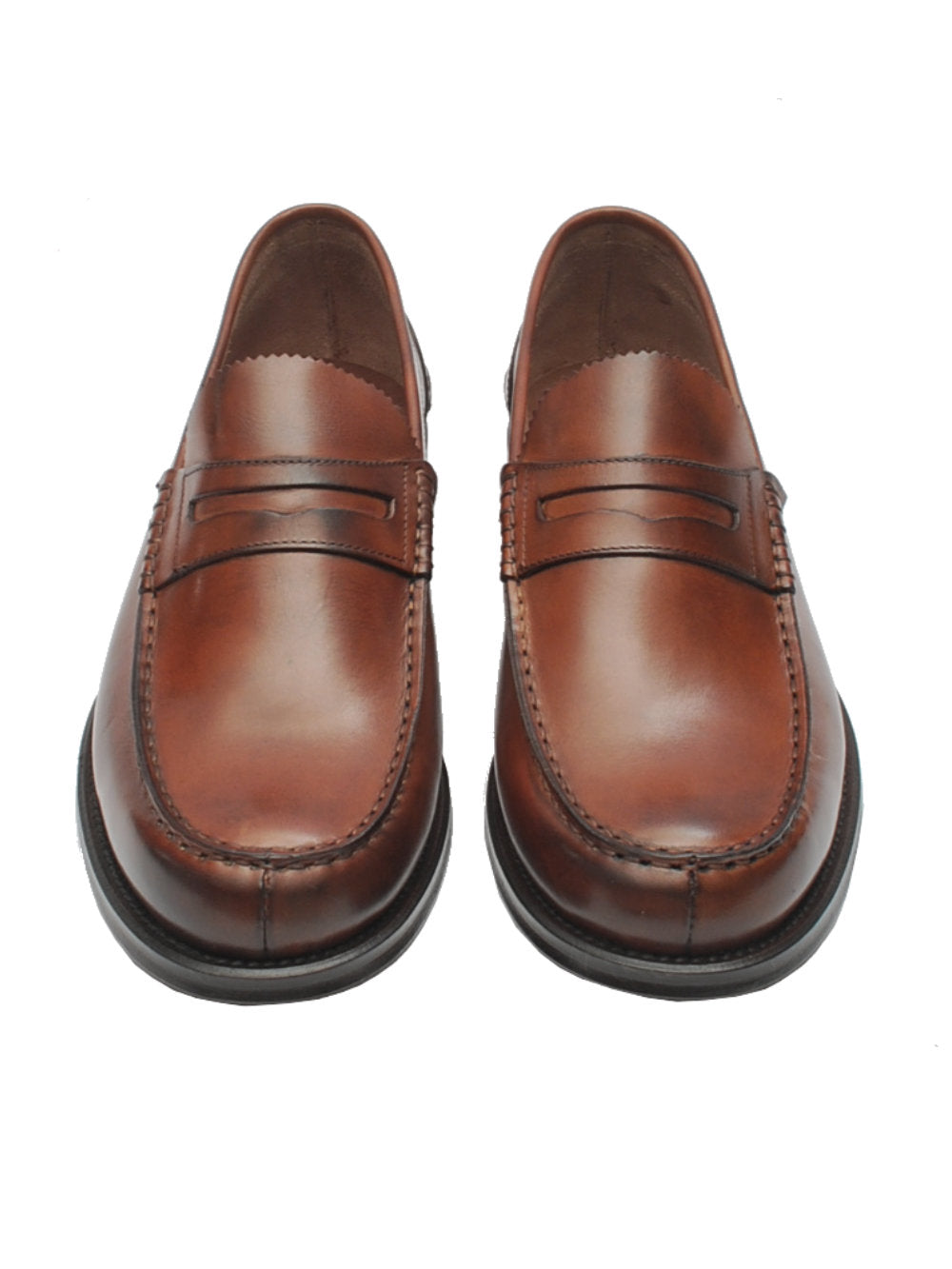 Mocassini College Uomo Artisti e Artigiani 12327 Vitello Brandy - Calzature Nucca