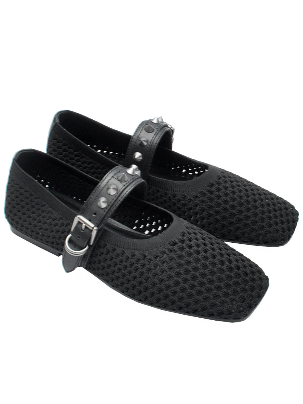 Ballerine Ash Bijoux Nera con Cinturino Borchiato Pe25 - Calzature Nucca