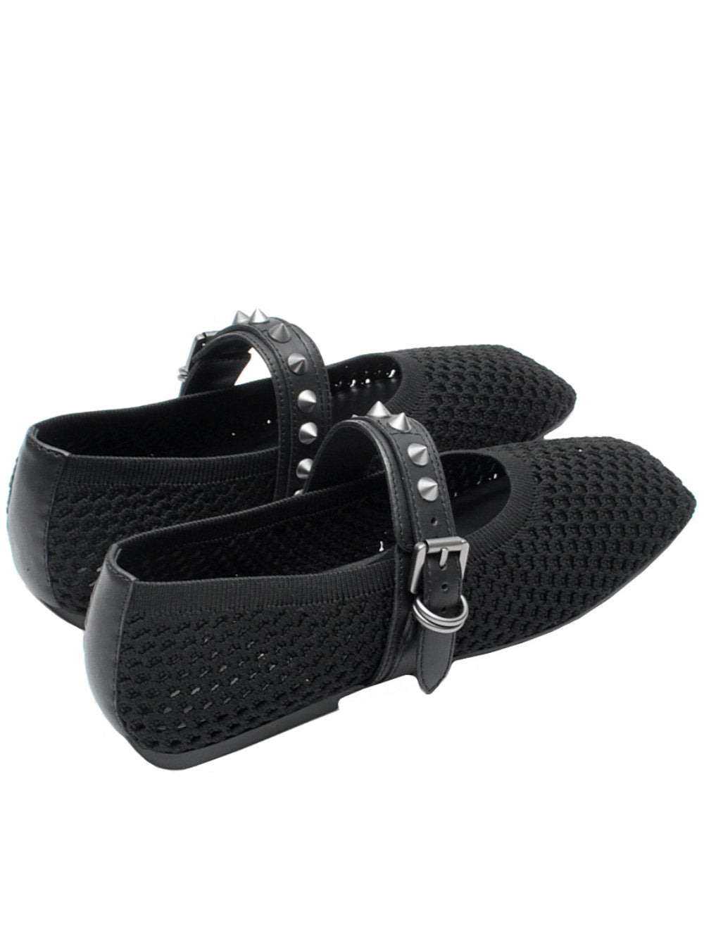 Ballerine Ash Bijoux Nera con Cinturino Borchiato Pe25 - Calzature Nucca