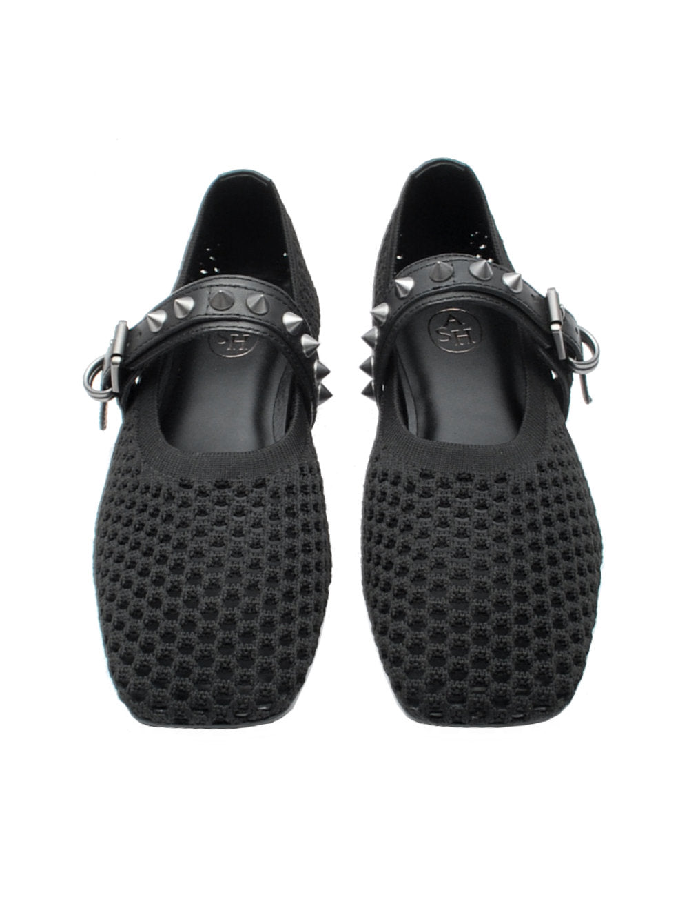 Ballerine Ash Bijoux Nera con Cinturino Borchiato Pe25 - Calzature Nucca