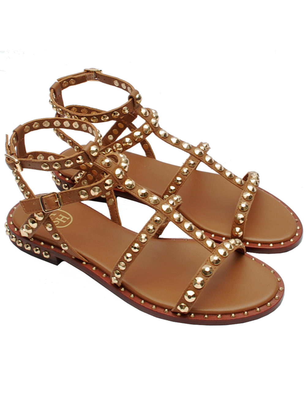 Sandalo Borchiato Ash Precious Cinnamon Pe25 - Calzature Nucca