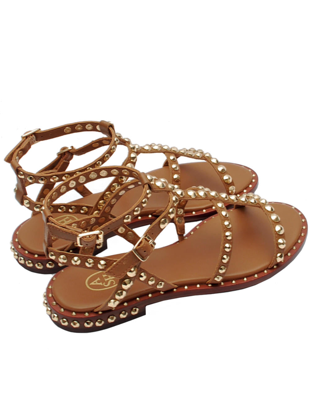 Sandalo Borchiato Ash Precious Cinnamon Pe25 - Calzature Nucca