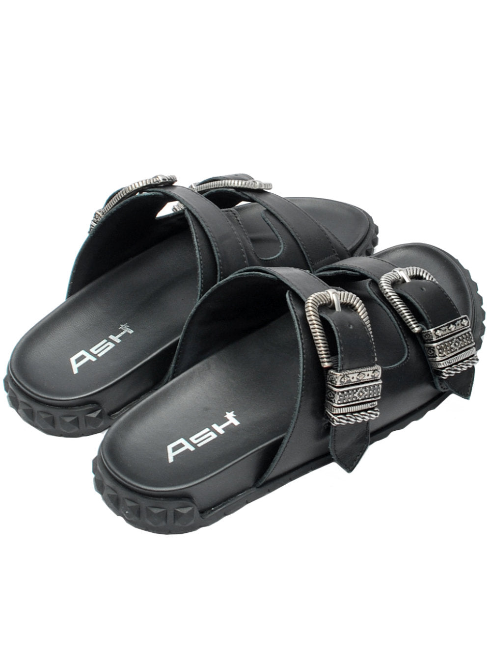 Sabot Donna Ash Twister Pelle Nera Pe26