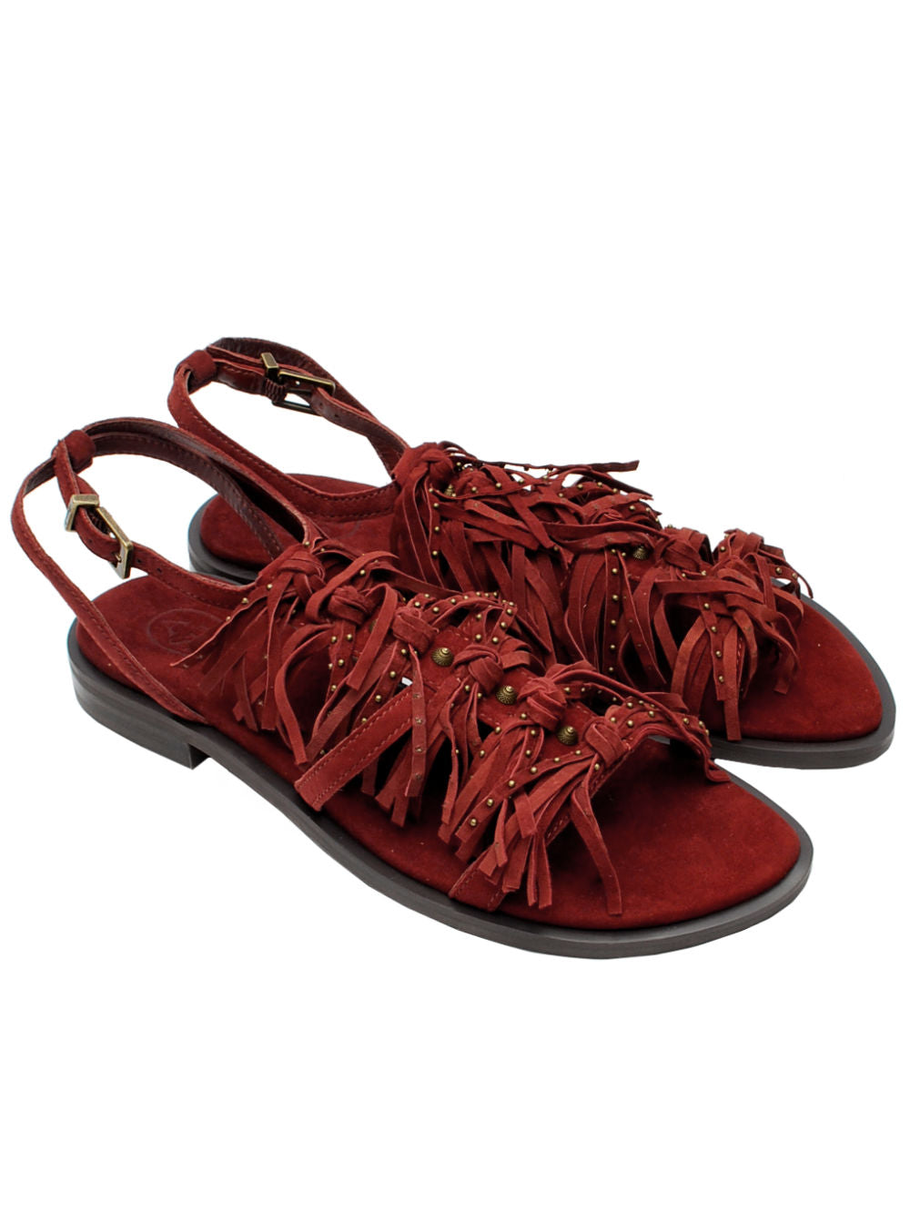 Sandalo Ash Panic Marsala - Borchiette Oro Pe26