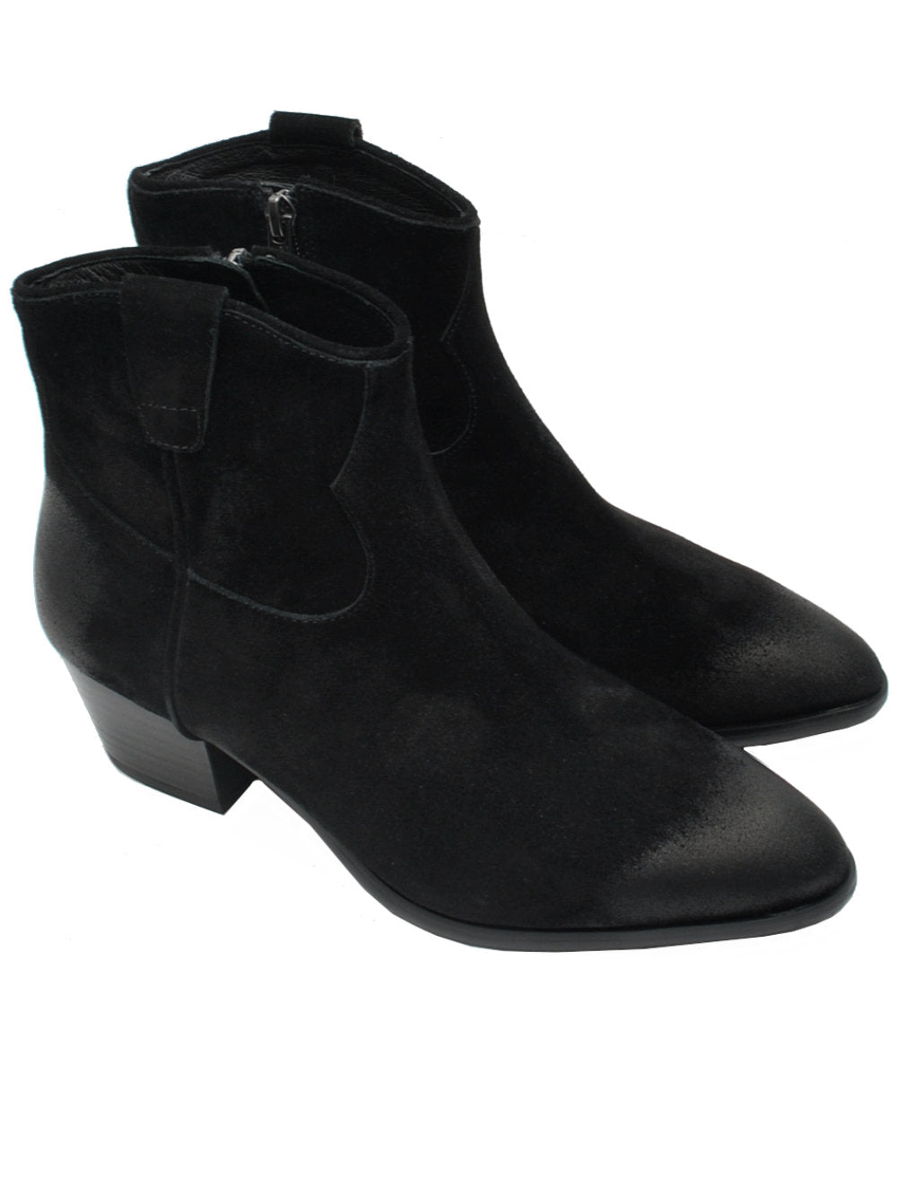 Tronchetto Donna Ash Fame Camoscio Black Ai26