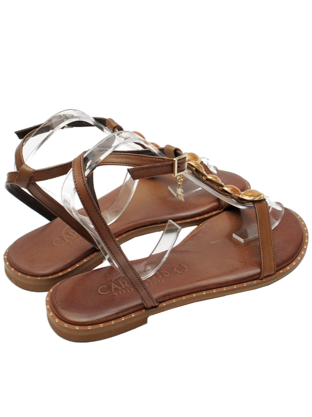 Caryatis sandalo accessori 621722 brown gold pe24