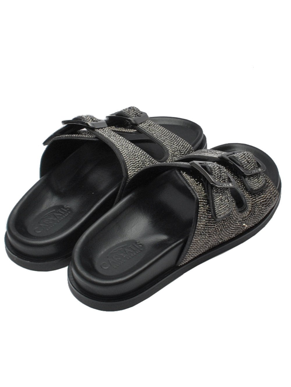 Ciabatte Caryatis 68070 Black Pe25: Super Glamour per le tue serate!