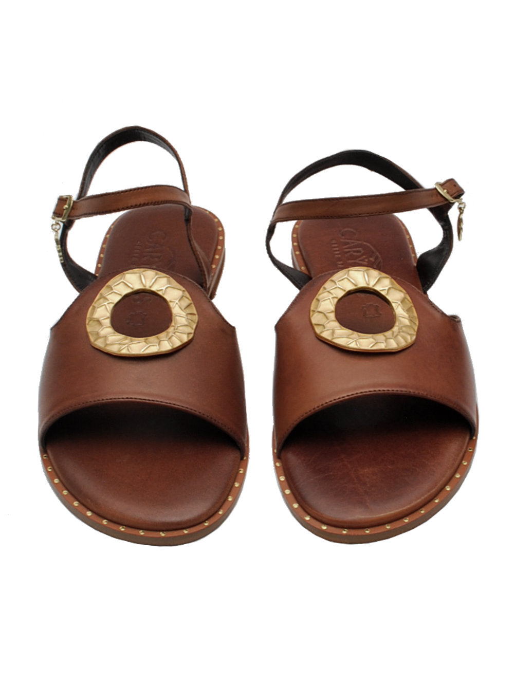 Sandali Caryatis 62084 Brown/Gold: Eleganza semplice con un tocco luminoso