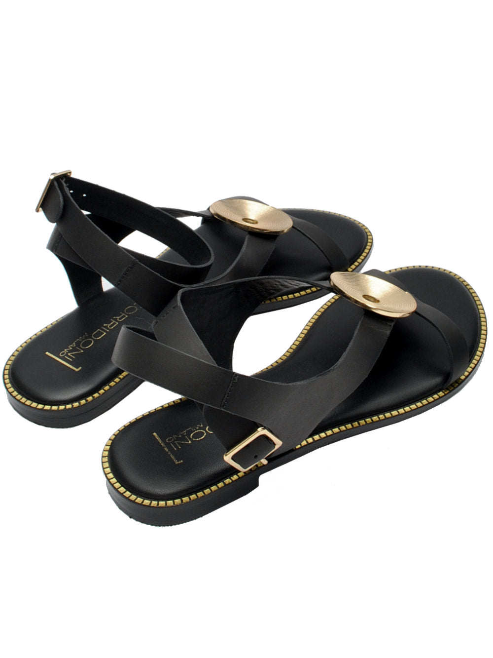 Sandalo Donna Corridoni 8551 Vitello Nero Pe26