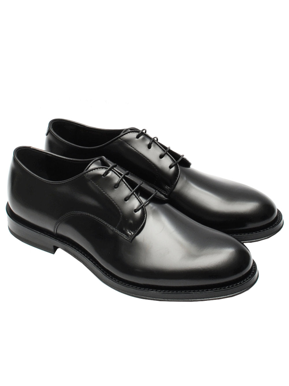 Derby Uomo Corvari 1821 Vitello Spazzolato Nero Pe25 - Calzature Nucca
