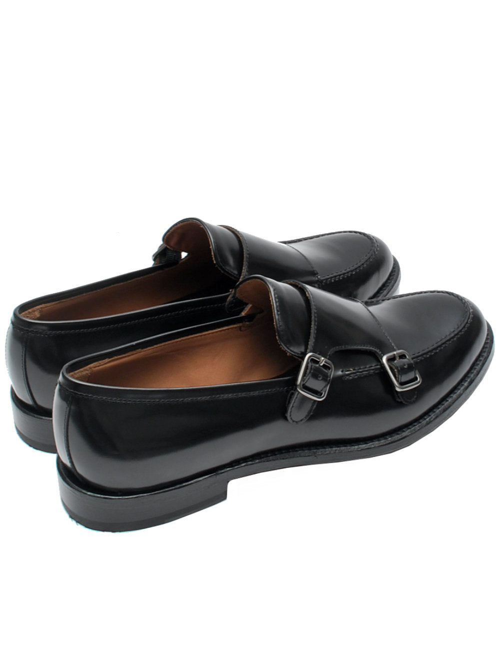 Mocassini Uomo Corvari 1832 Vitello Spazzolato Nero Fibbie Pe25 - Calzature Nucca