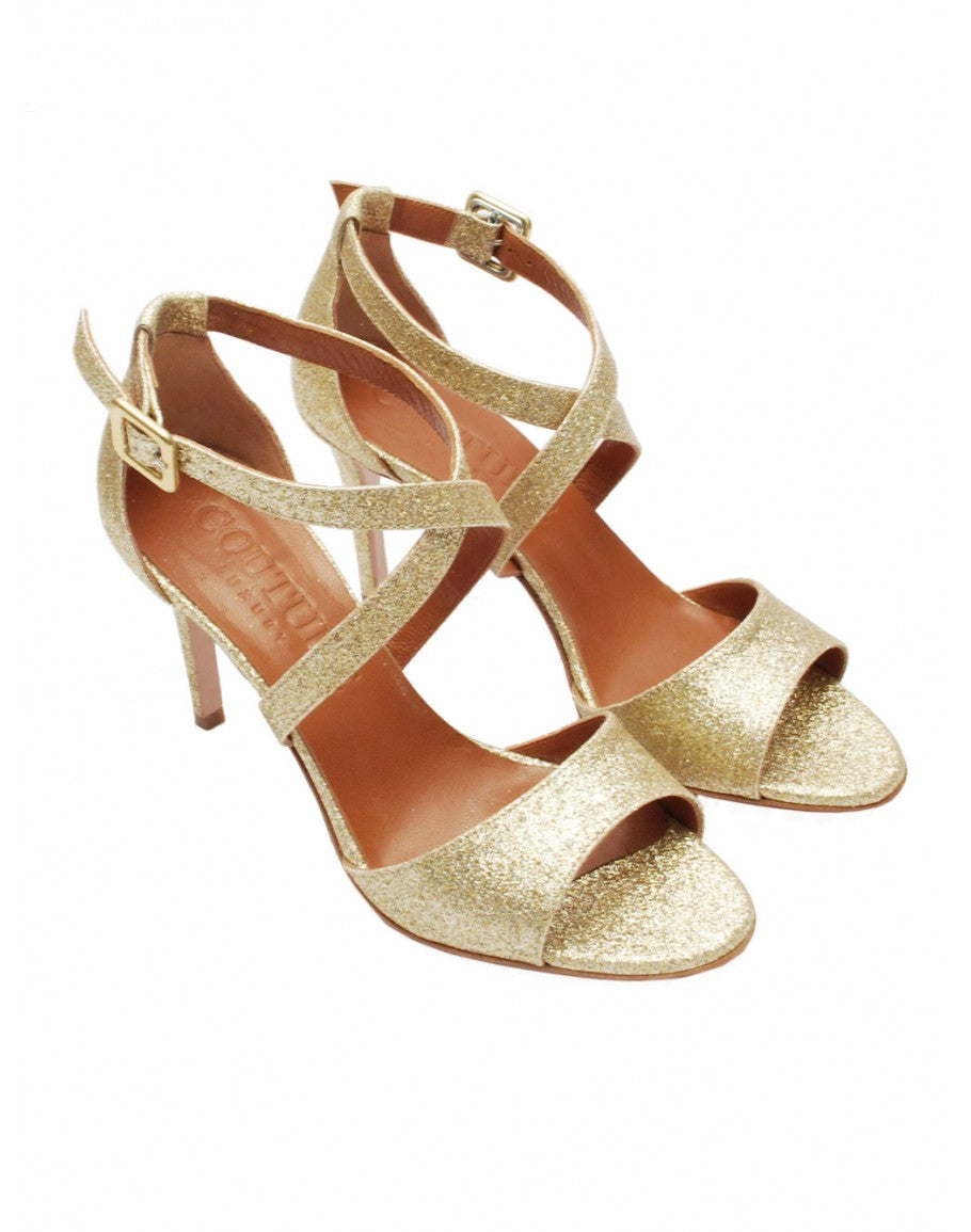 Couture sandalo c1004 glitter oro