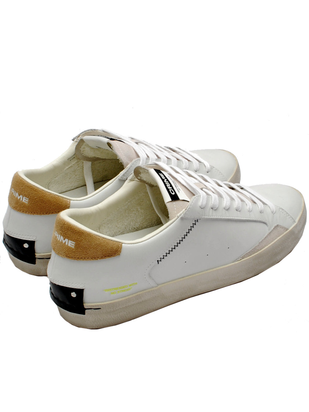 Crime London sneaker distressed bianco 17001 pe24