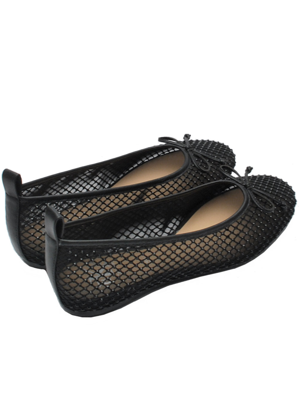 EKP Ballerina 3904K Retina Nera Brillantini Pe25 Calzature Nucca