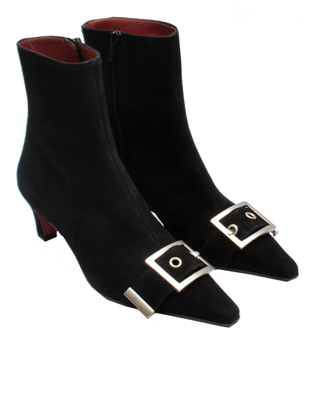 Tronchetto Festa Neolise - Camoscio Nero Tacco Retrò 5cm Ai25 - Calzature Nucca