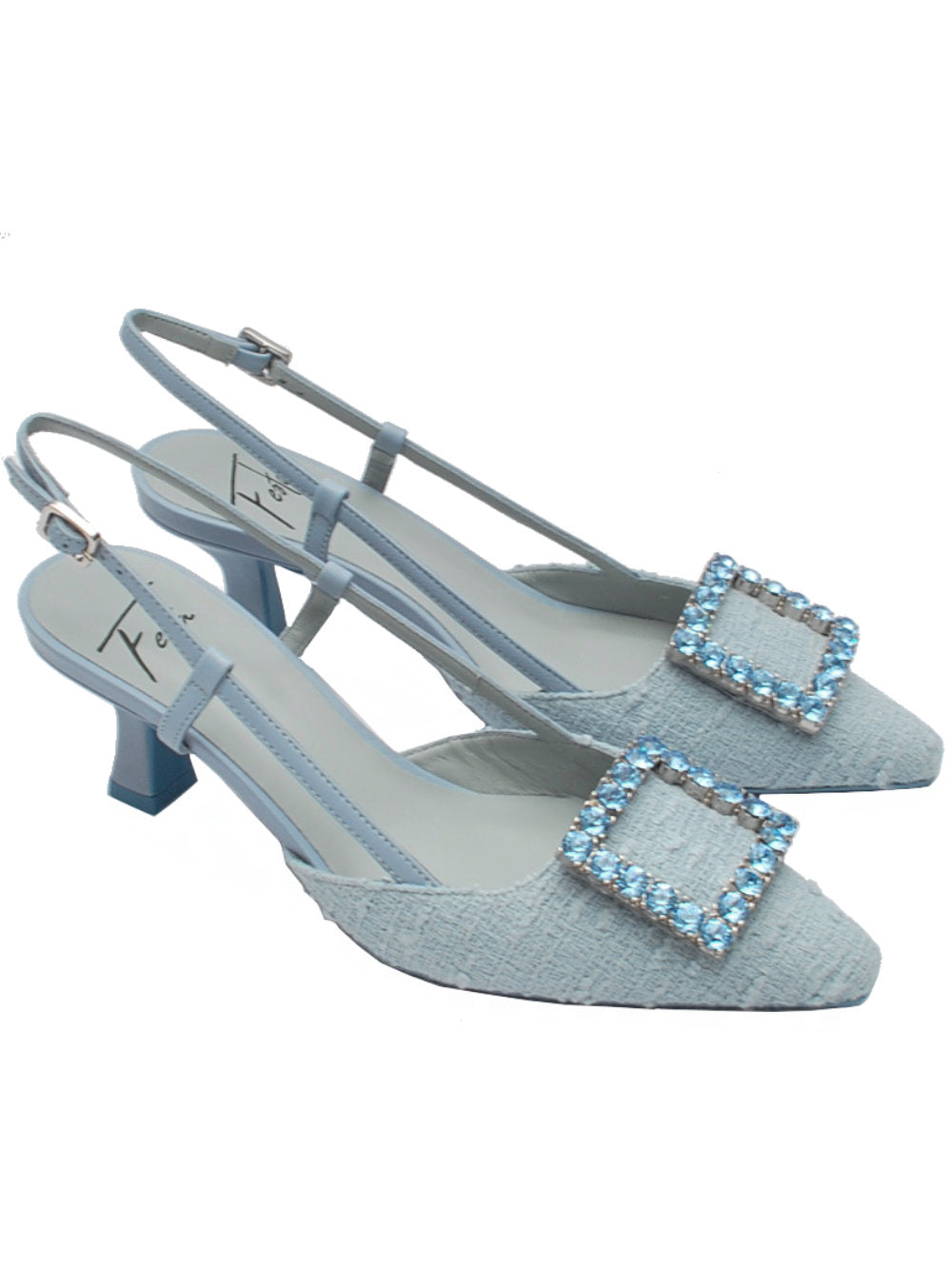 Décolleté Slingback Donna Festa Stefi Pan Xeno Nappa Xeno con Fibbia gioiello pe25 - Calzature Nucca