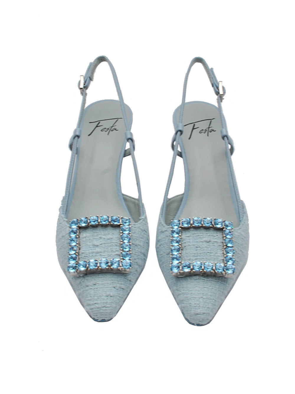 Décolleté Slingback Donna Festa Stefi Pan Xeno Nappa Xeno con Fibbia gioiello pe25 - Calzature Nucca
