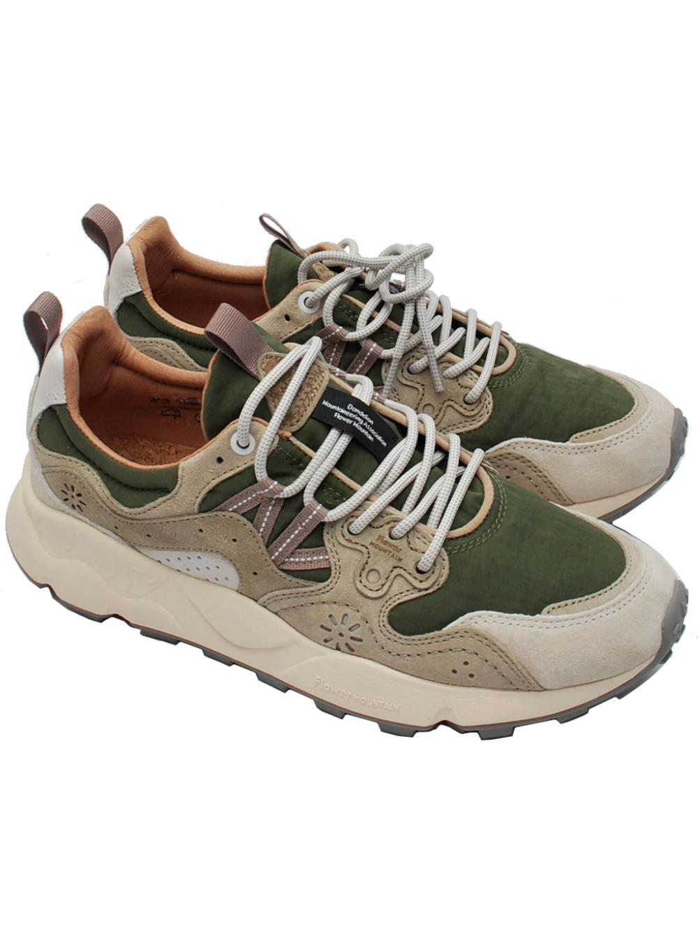 Flower mountain sneaker yamano 3 1n48 off white military green pe24