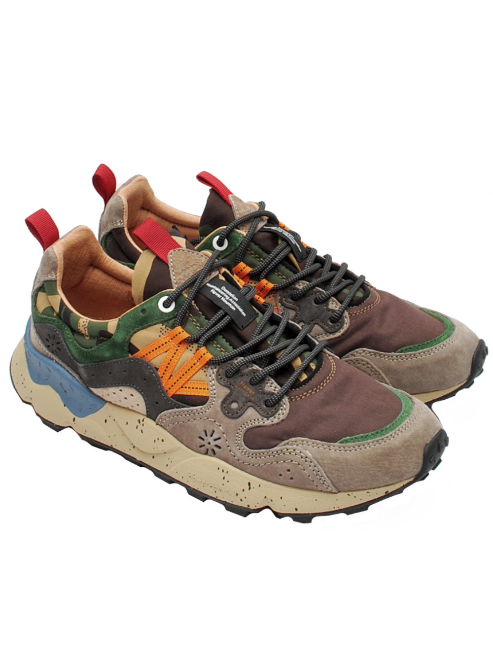Sneakers Uomo Flower Mountain Yamano 3 Dark Grey Anthracite Black (Cod. 1B98) ai25 - Calzature Nucca
