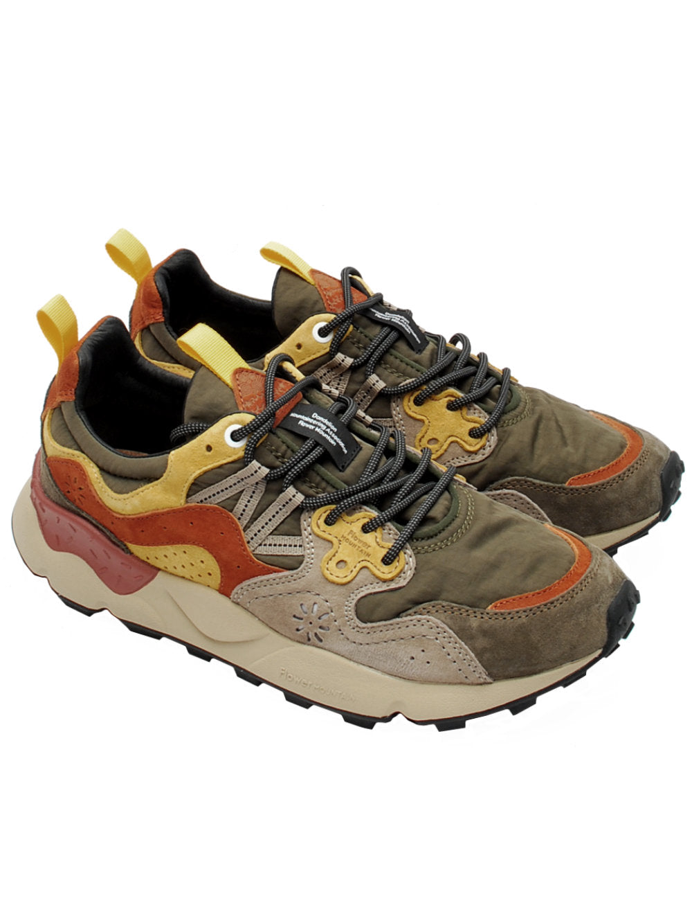 Sneakers Uomo Flower Mountain Yamano 3 Grey Yellow (Cod. 1B41) ai25 - Calzature Nucca