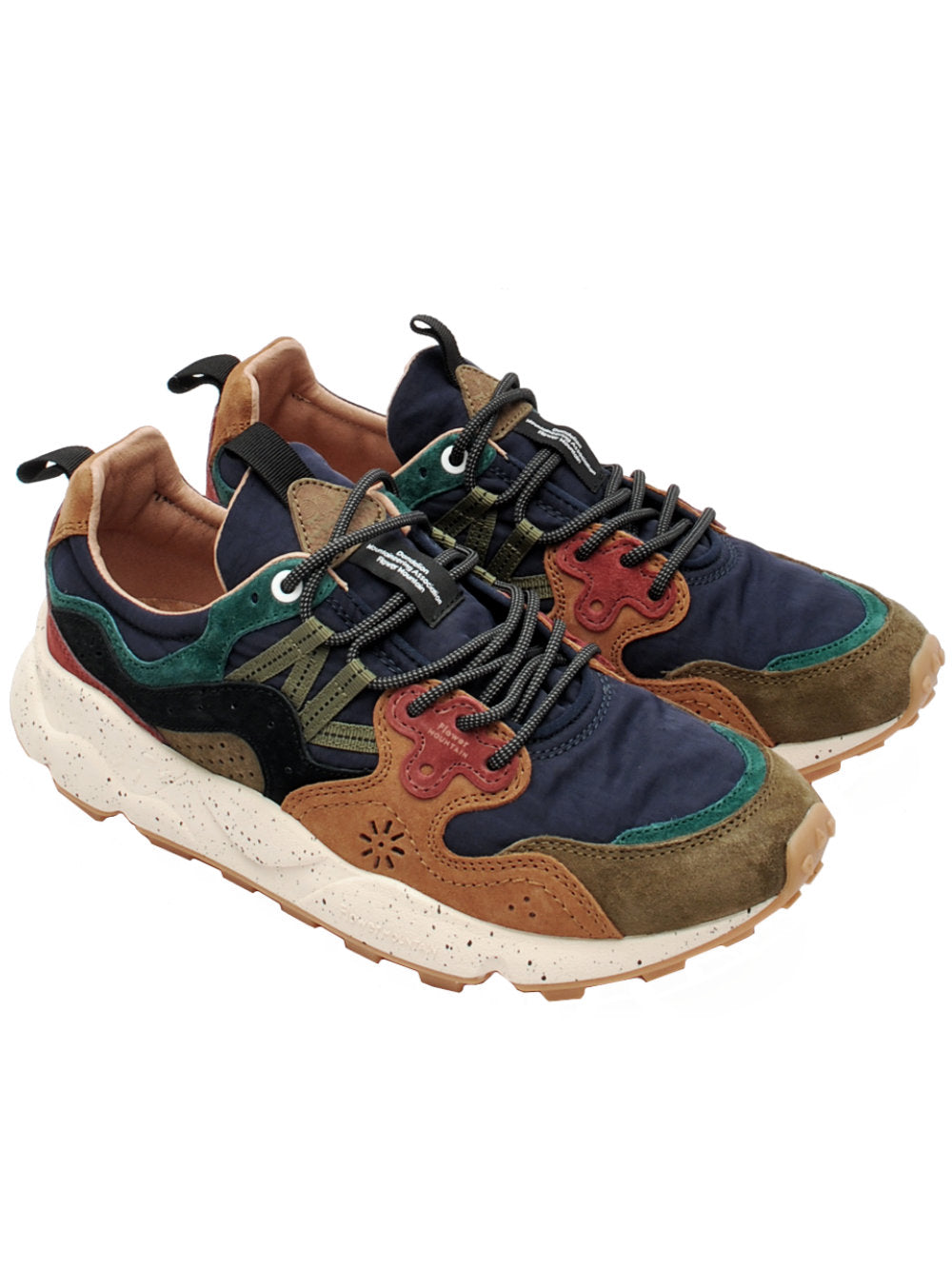 Sneakers Uomo Flower Mountain Yamano 3 Deep Mud Light Brown Navy (Cod. 2B32) ai25 - Calzature Nucca