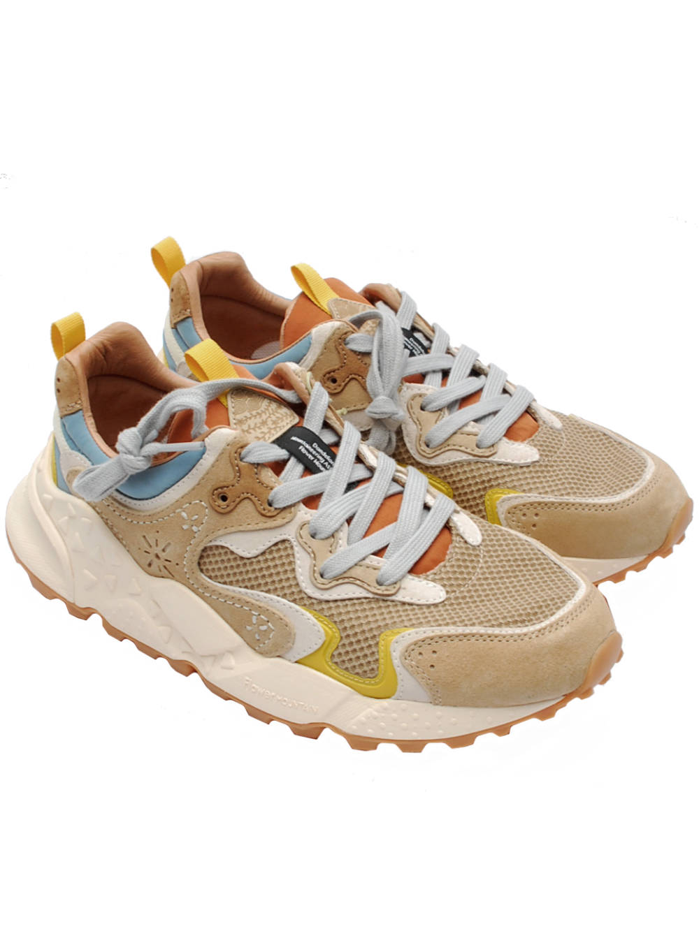 Sneakers Uomo Flower Mountain Rulis Taupe White (Cod. 2D54) pe25 - Calzature Nucca