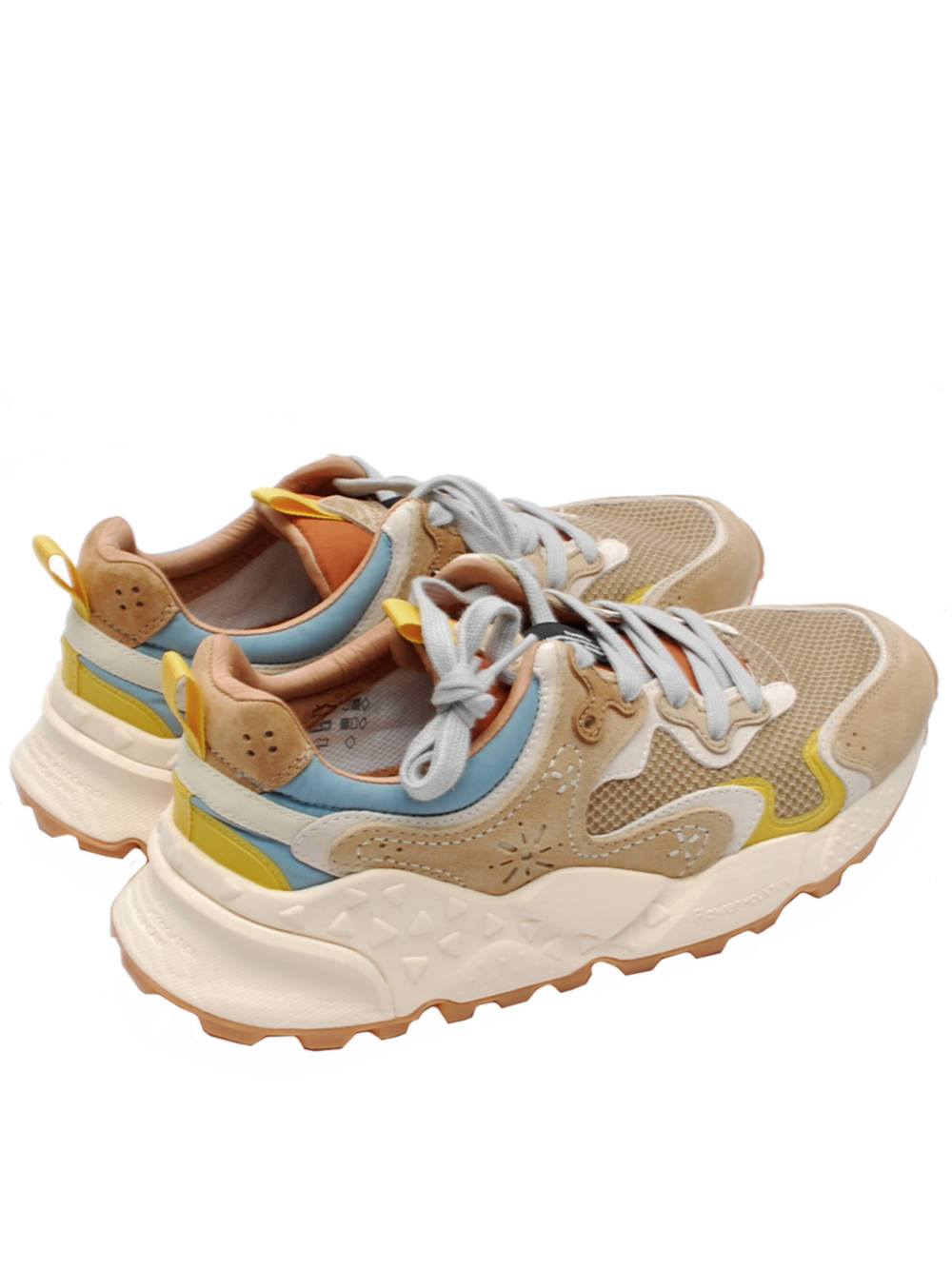 Sneakers Uomo Flower Mountain Rulis Taupe White (Cod. 2D54) pe25 - Calzature Nucca