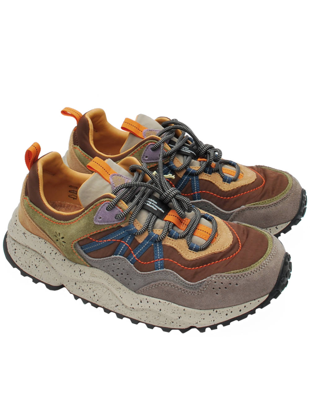 Sneakers Uomo Flower Mountain Sanchia Mud Brown Olive (Cod. 4D26) Ai26