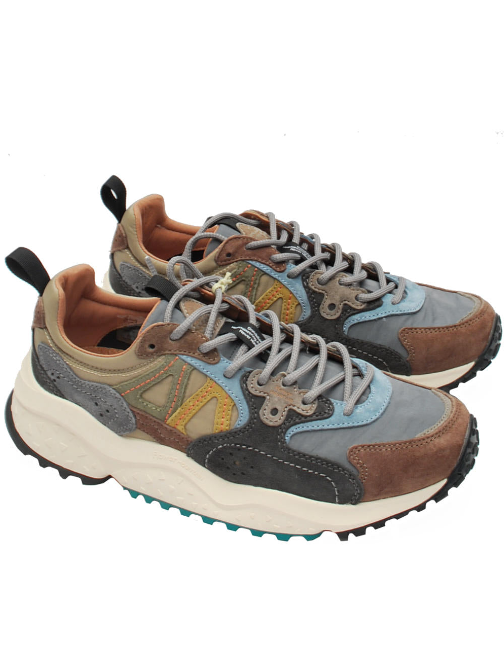 Sneakers Uomo Flower Mountain Solin Brown Grey Black (Cod. 1D34) Ai26