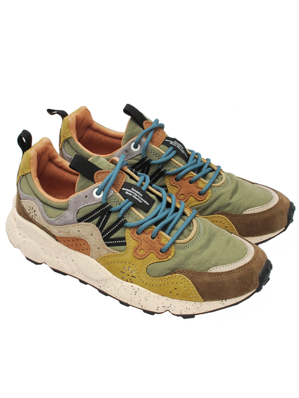 Sneakers Uomo Flower Mountain Yamano 3 Brown Military Cogna (Cod. 1D57) Ai26