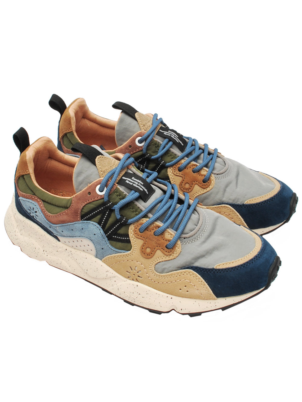 Sneakers Uomo Flower Mountain Yamano 3 Navy Light Brown Grey (Cod. 2C32) Ai26