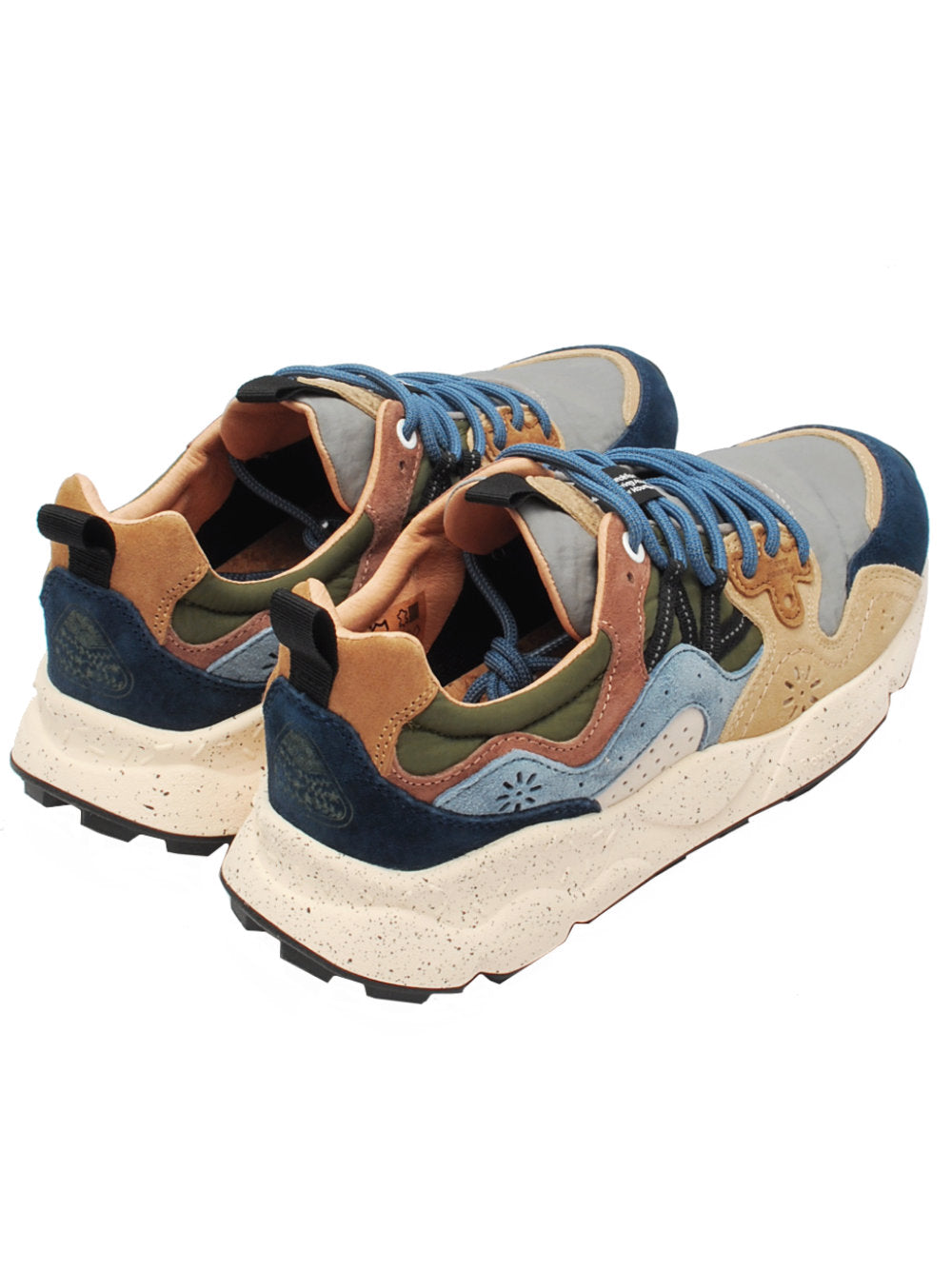 Sneakers Uomo Flower Mountain Yamano 3 Navy Light Brown Grey (Cod. 2C32) Ai26