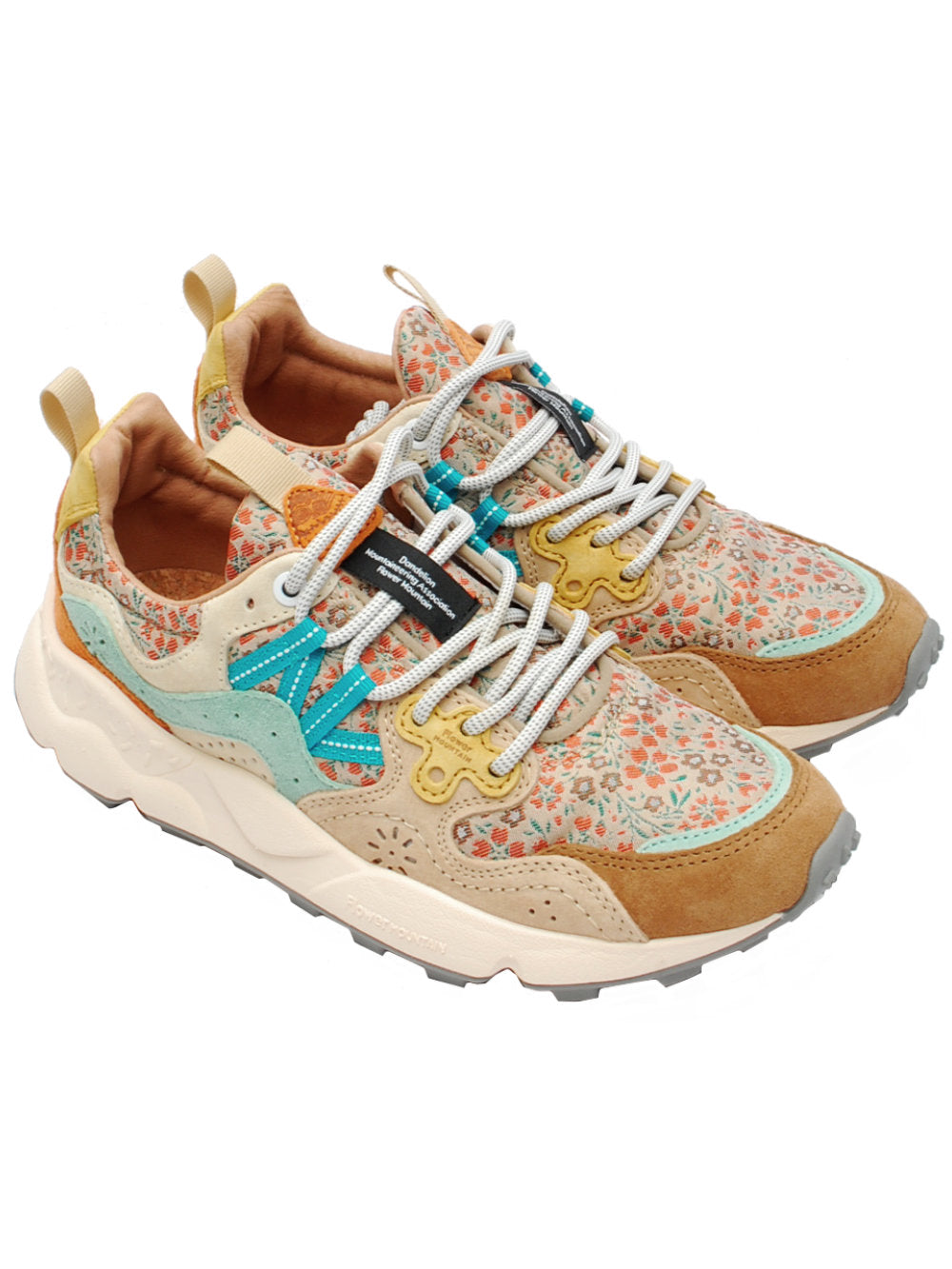 Sneakers Donna Flower Mountain Yamano 3 Chestnut Light Blue Orange (Cod. 1G60) - Pe26