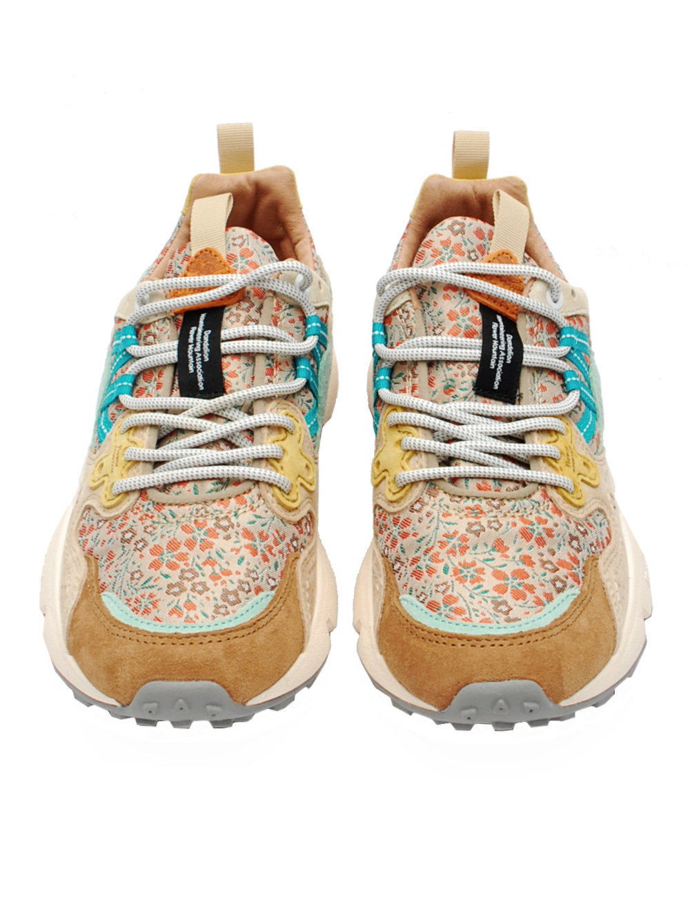 Sneakers Donna Flower Mountain Yamano 3 Chestnut Light Blue Orange (Cod. 1G60) - Pe26